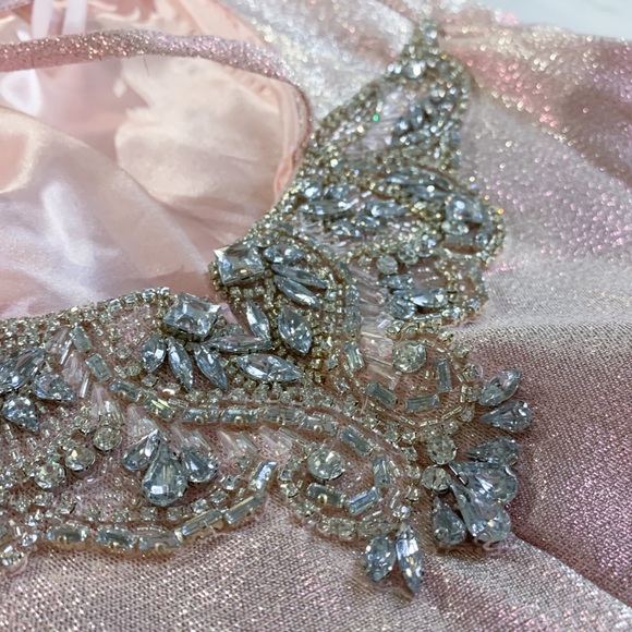 Perfect Pink Pageant Gown Iridescent Prom Dress - Picture 2 of 8